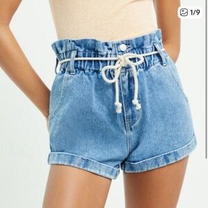 PacSun Light Blue High Waist Denim Shorts